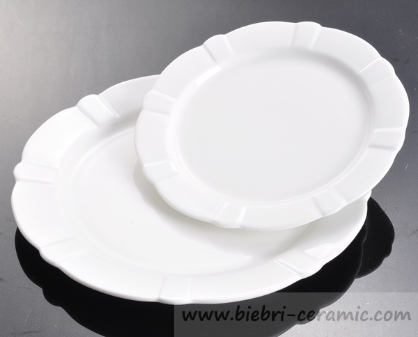 10 Round Shape Super White Artwork Decorated Hotel And Restaurant Porcelain Service Plates Dishes Wholesale 1