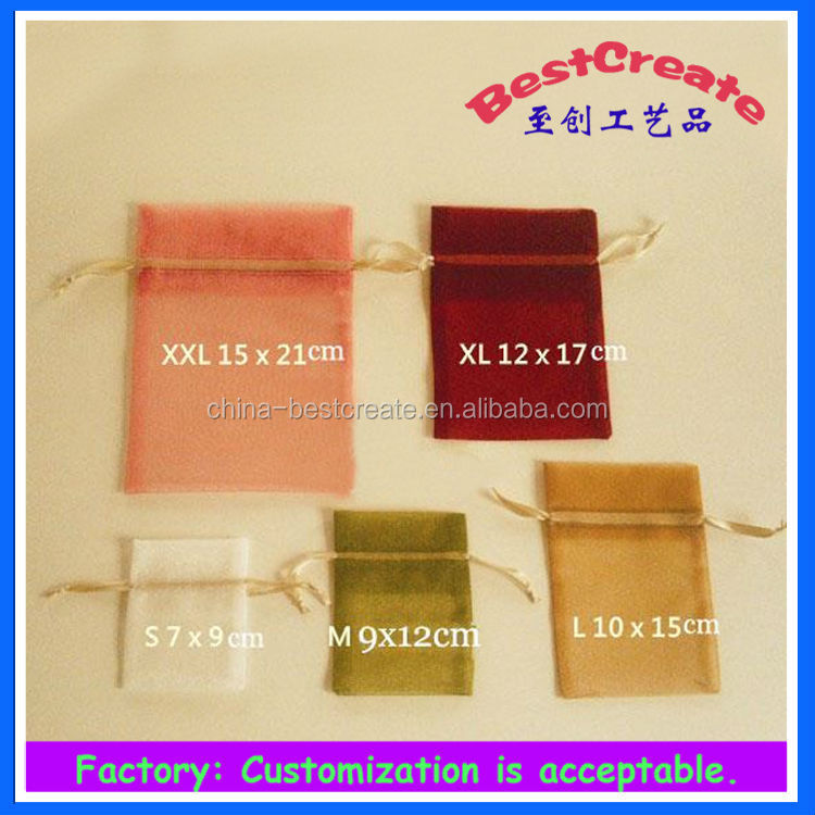 Drawstring Organza bag for eggs and Candy, gift jewelry packaging bag