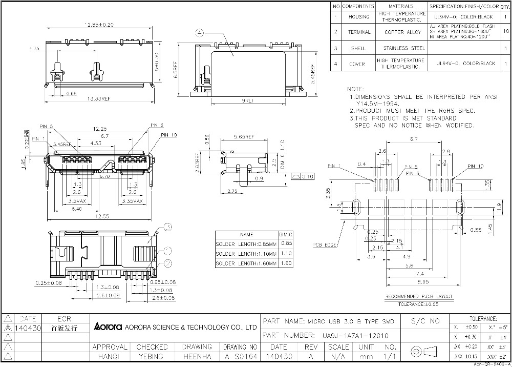 ディップ非zif/4ピンua91usbコネクタ仕入れ・メーカー・工場