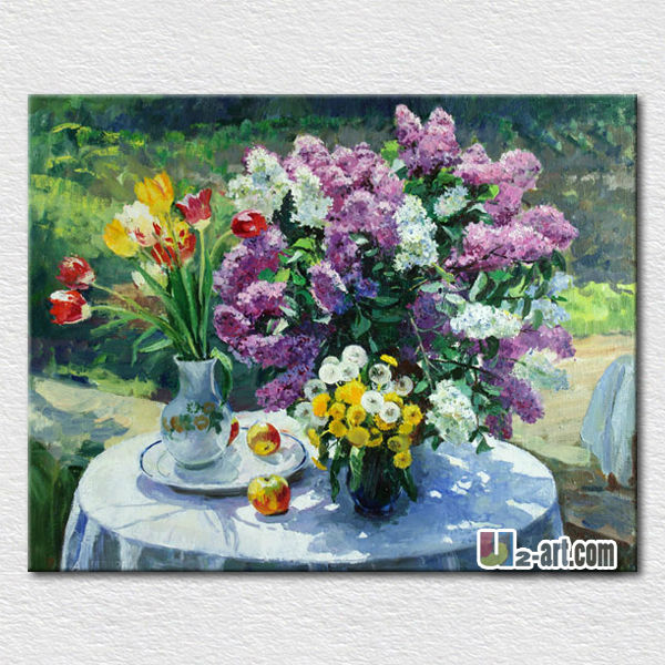 Handgeschilderd canvas foto bloem hijgen foto voor woonkamer ...