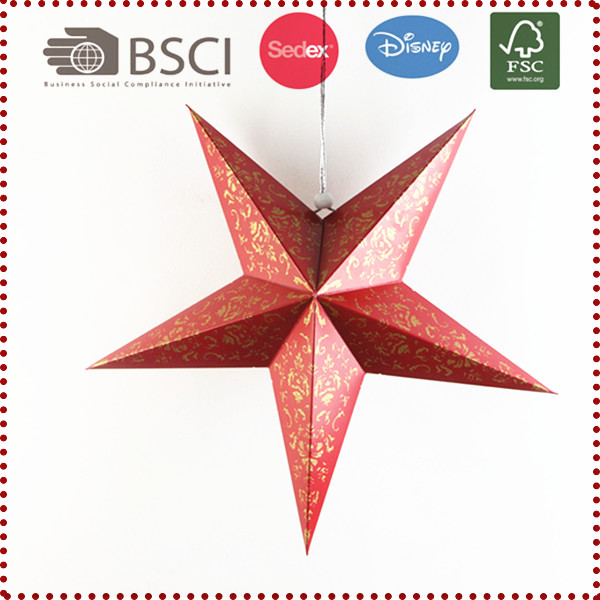 新しい紙のためのスター2016クリスマスの手工芸品仕入れ・メーカー・工場