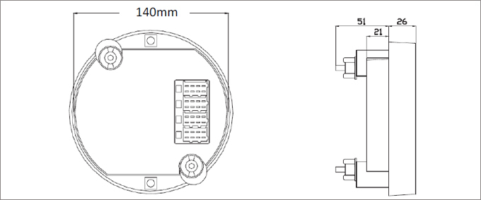 Total Mileage Programmable 125km Bus Speedometer