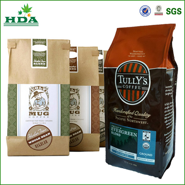 Paper/ Plastic custom printed coffee bags