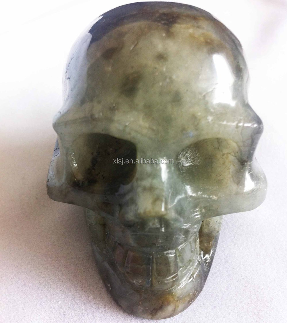 クラフト天然ラブラドライトの頭蓋骨の宝石仕入れ・メーカー・工場