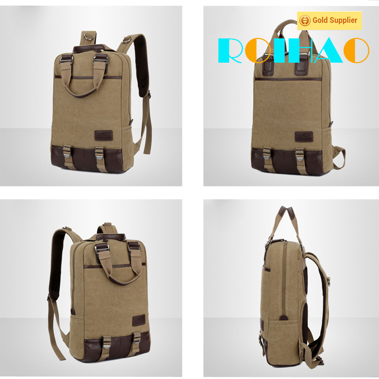 Roihao 2015 china new product citi trends custom canvas backpack wholesale