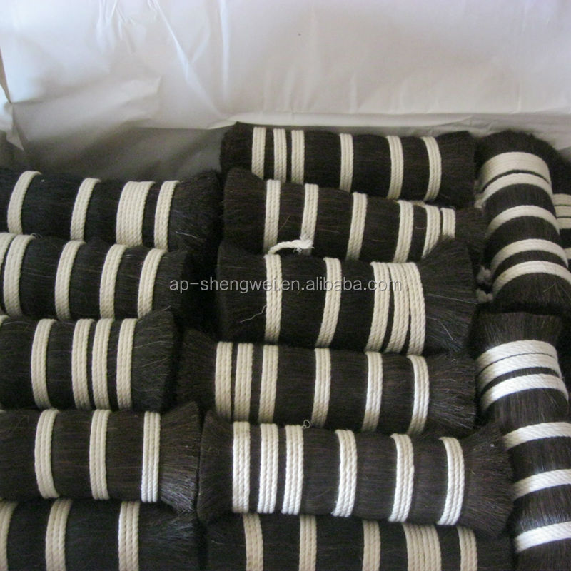 Chinese washed black single drawn horse mane