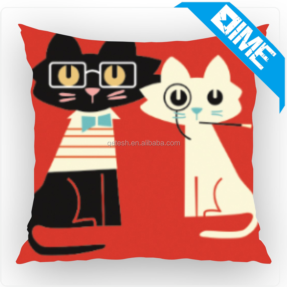 Home Decor Симпатичные Pattern Кот Бросьте Диван Чехлы Площадь Наволочка