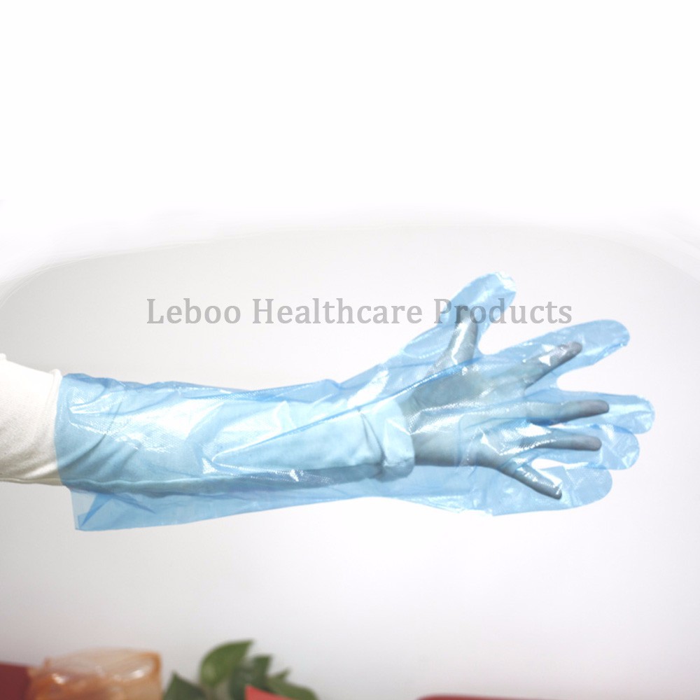 long sleeve PE glove