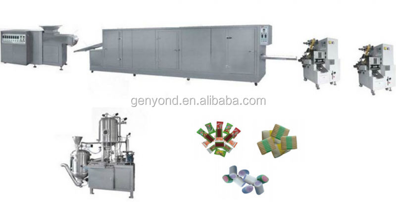 Bubble gum processing machine/chewing gum manufacturing machine