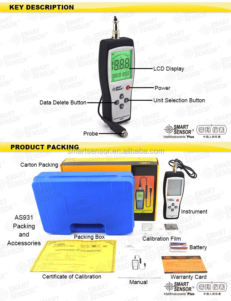 /フィルムコーティング厚さ計as931スマートセンサー仕入れ・メーカー・工場