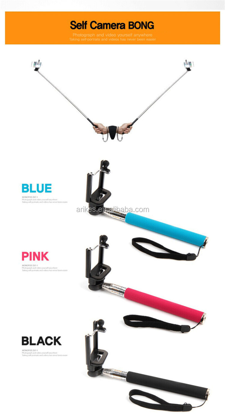 プロのロータリーハンドヘルドリトラクタブルz-1自己拡張可能な一脚スマートフォン問屋・仕入れ・卸・卸売り