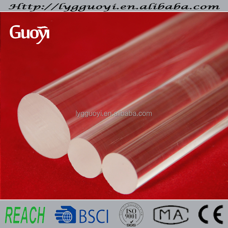 High Quality High Purity Clear Optical Fiber Quartz Glass Rod For Sale