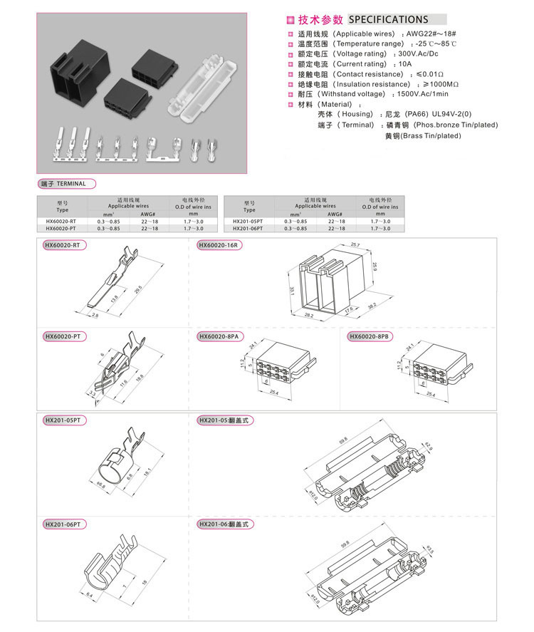 2014年熱い販売プラスチック中国ケーブル用コネクタ自動車用仕入れ・メーカー・工場