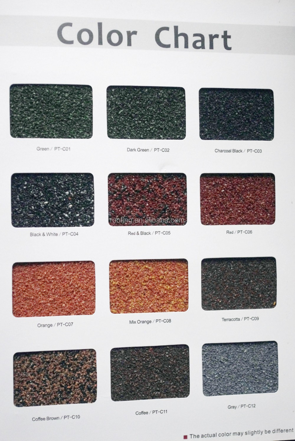 Protective Surface Coating Terracotta Metal Composite Roofing Tile