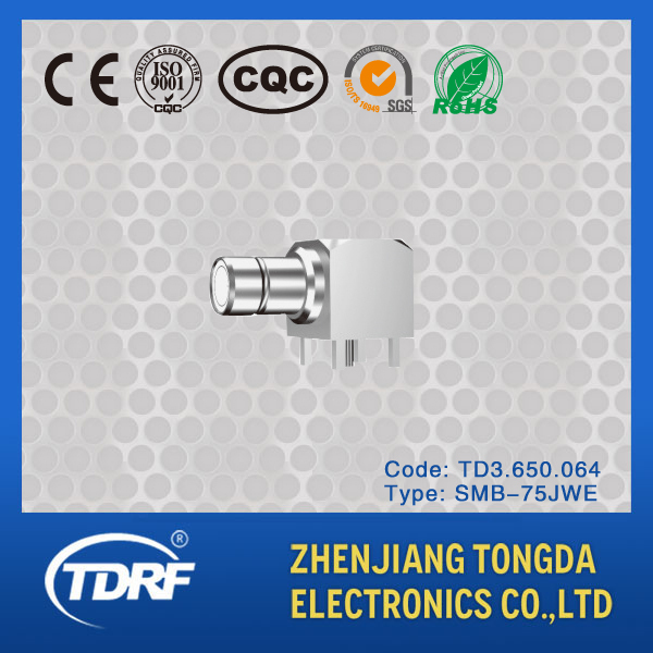 75オームsmbrf同軸コネクタ、 r/、 smbオスpcb実装のための仕入れ・メーカー・工場