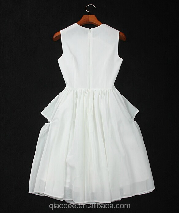 欧州と米国スタイルの夏2014年新たな耐摩耗ネット鮮度膨張ラウンド襟レディースガーゼのスカートの女の子ドレス問屋・仕入れ・卸・卸売り