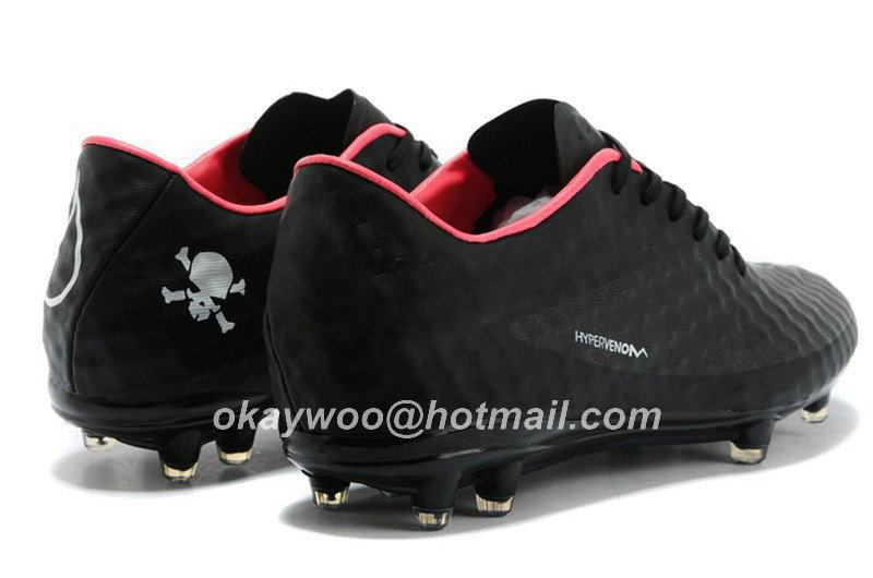 2014 World Cup HyperVenom FG Football Boots chuteira Soccer Shoes Outdoor Soccer cleats Black White Free shipping Size 39-45_2