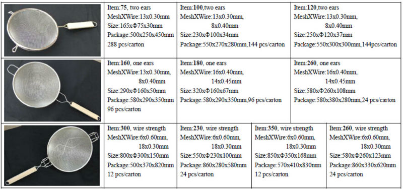 卸売木製ハンドル付き水切り団子非- スティックsiftersパスタ用キッチンクラフトでステンレスメッシュふるい問屋・仕入れ・卸・卸売り