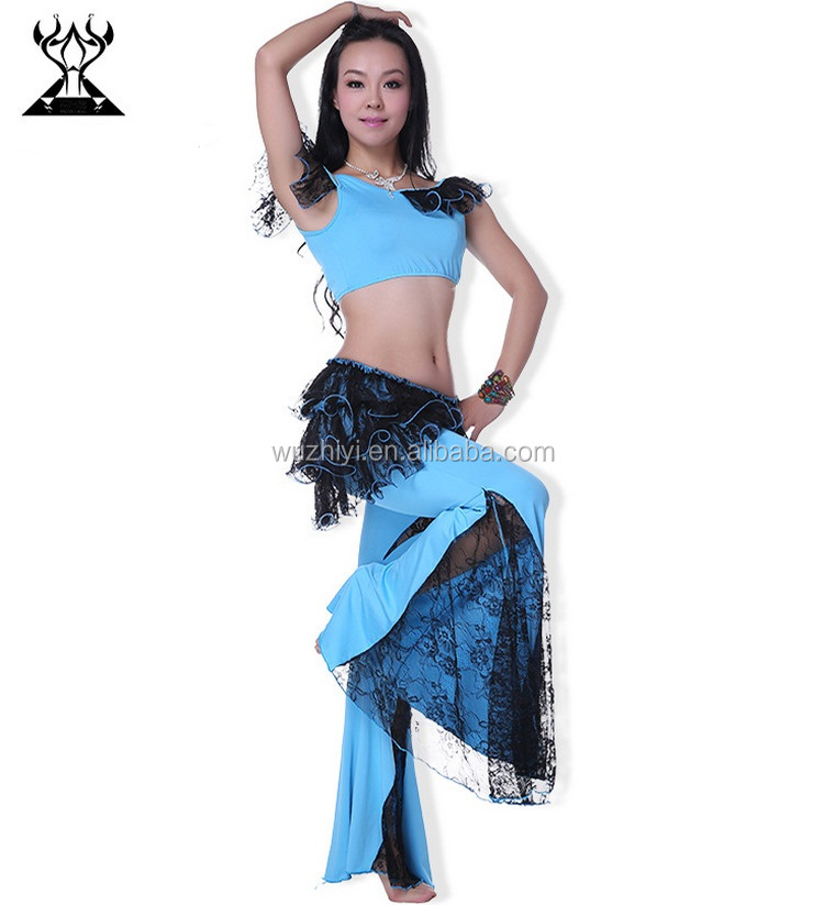 青wuchiealベリーダンスの服女の子のためのダンサーの練習( qc2173)問屋・仕入れ・卸・卸売り