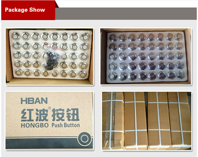Ledを点灯し、 シリーズhbgq16-10j16mmip65瞬間的な金属の押しボタンスイッチ仕入れ・メーカー・工場