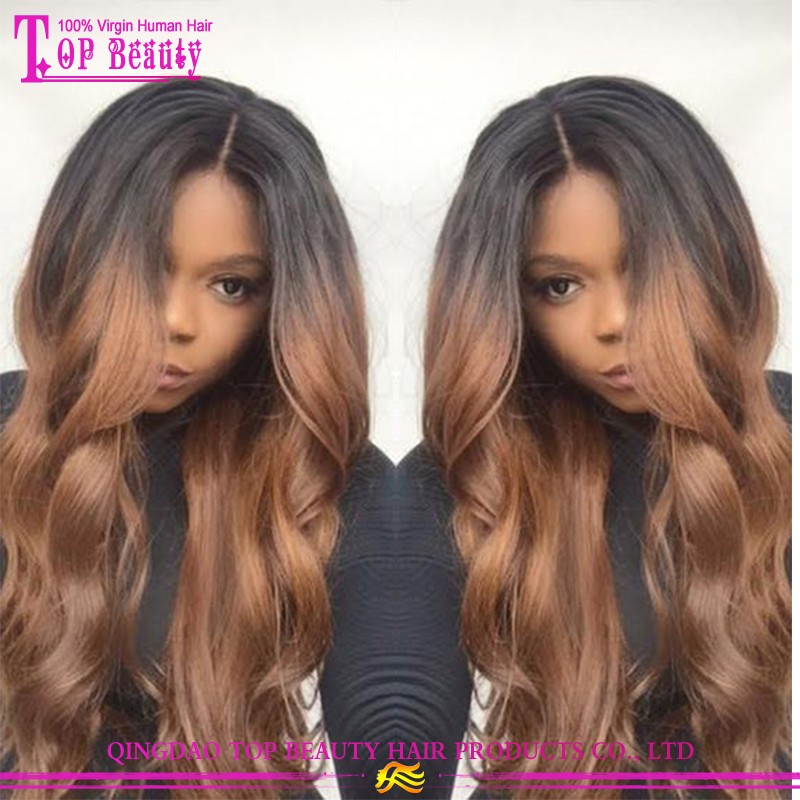 Wavy Glueless Full Lace Wigs Natural Hairline Chocolate Hair Wig