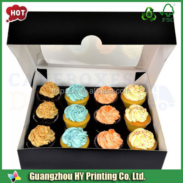 Luxury Custom Size Recyclable Art Paper Cupcake Box