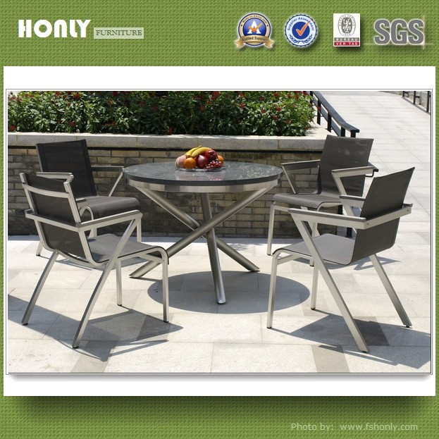 Luxury stainless steel outdoor furniture mesh metal outdoor furniture