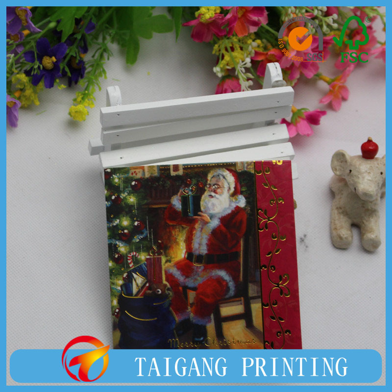 カラフルメリークリスマスグリーティングカード、 様々なパターンの印刷された仕入れ・メーカー・工場