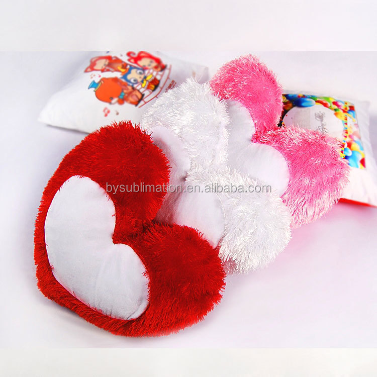 plush heart pillows