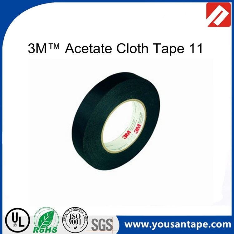 3m 11 Acetate Cloth Electrical Tape Black For Wire Harness,Coil