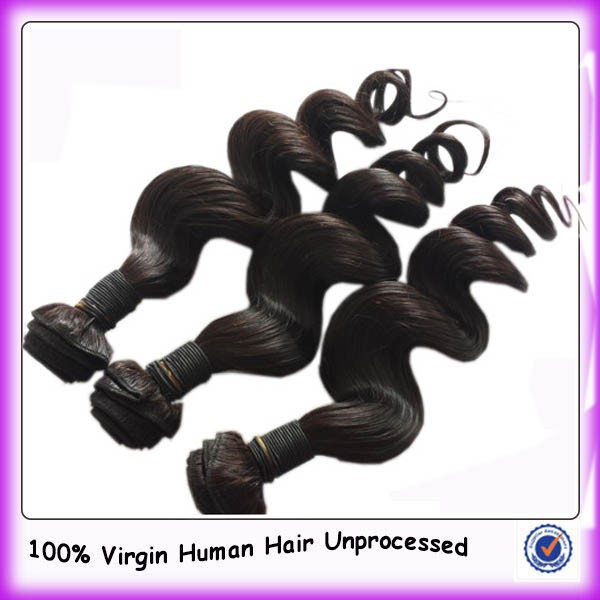 もつれ自由なフリー流しペルーの毛、 緩い波ペルーの人間の髪の毛の拡張子 問屋・仕入れ・卸・卸売り