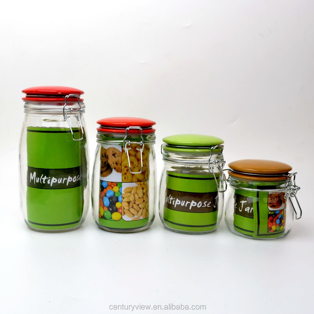 Food Grade Round Footed Glass Storage Jar With Lid Buy Footed Glass