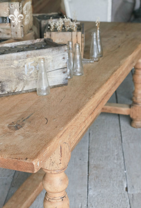 Estilo rústico antiguo de madera maciza estilo francés mesa ... Muebles de comedor rustico antiguo