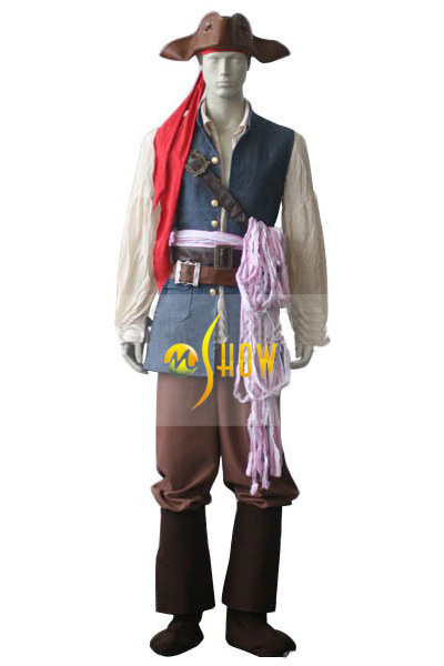 コスプレ衣装カリブの海賊キャプテンジャックスパロウハロウィーンパーティーコスプレ衣装販売のための問屋・仕入れ・卸・卸売り
