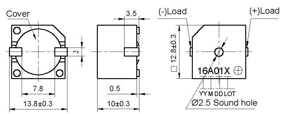 Small SMD Magnetic 5v DC buzzer LEB1310ES Wireless Alarm Beepers Sound Door Lock Buzzer Electric 5vdc buzzer 5v