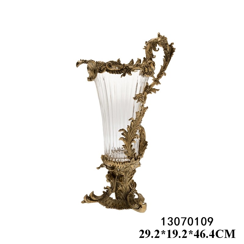 Royal Luxury Crystal Vase Home Decor With Brass Buy Crystal Vase