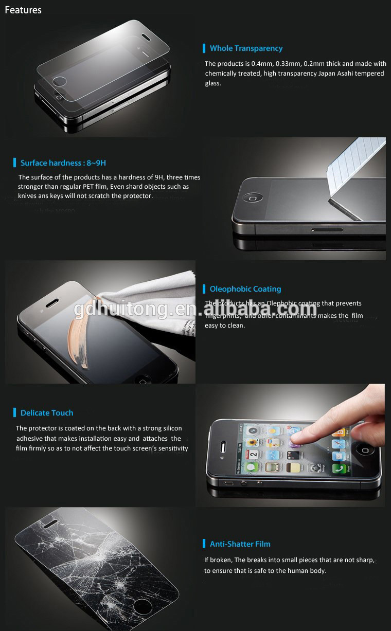 9H anti-scratch screen protector! Tempered glass screen protector