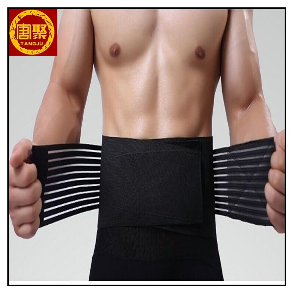 High Elastic pressurized Breathable fitness belt gym belt Ribbon Fish Waist support Sports safety weightlifting belt Black.jpg