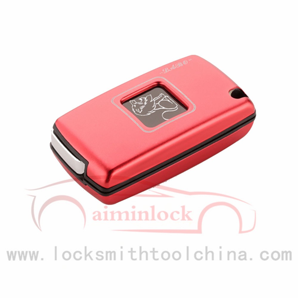 High Quality Aluminum Fake Car Key Peugeot Remote Key Casing Red AML031818