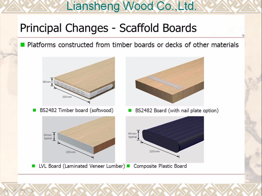wood plank for scaffolding