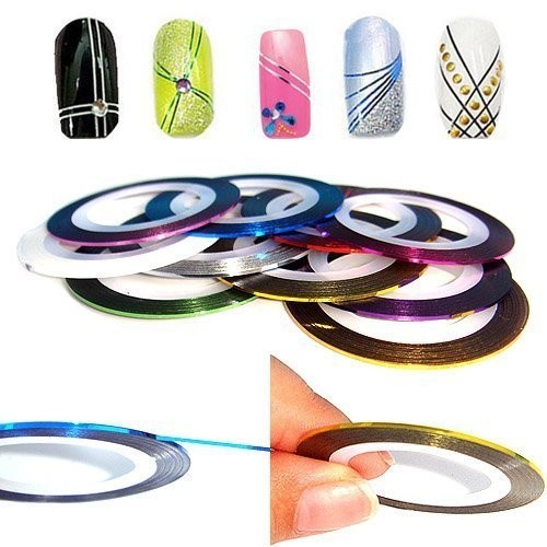 Wholesale Adhesive Decoration Nail Tape Striping Line with 30 Colors