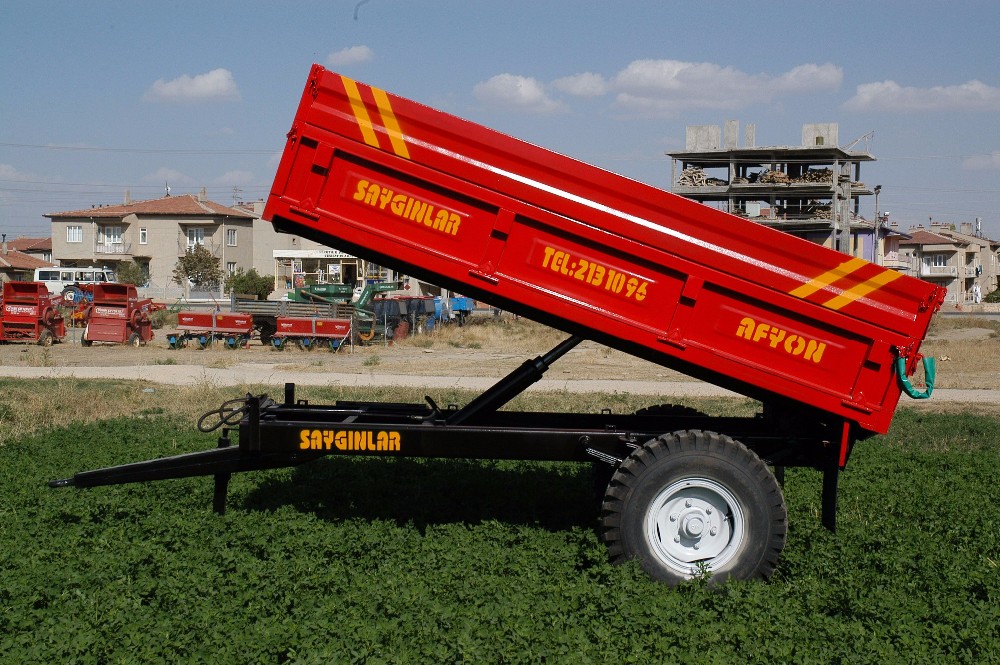 Hydraulic Brake Agricultural Trailer From Turkey Single Axle Rear