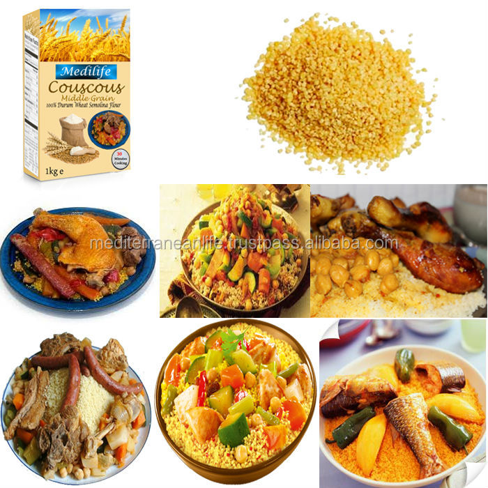 Tunisian Middle Grain Couscous,whole meal Couscous Medium, Couscous, High Quality of Couscous ,Bag 1 Kg