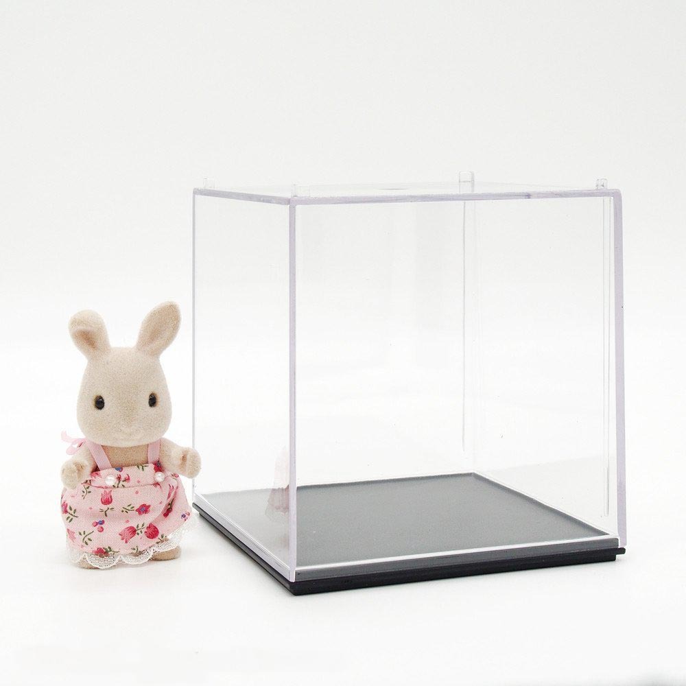 Clear Acrylic/plastic Doll Box For Display Case Dustproof Tray Cube 3.9