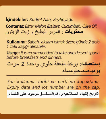Bitter Melon Olive Oil Ingredients