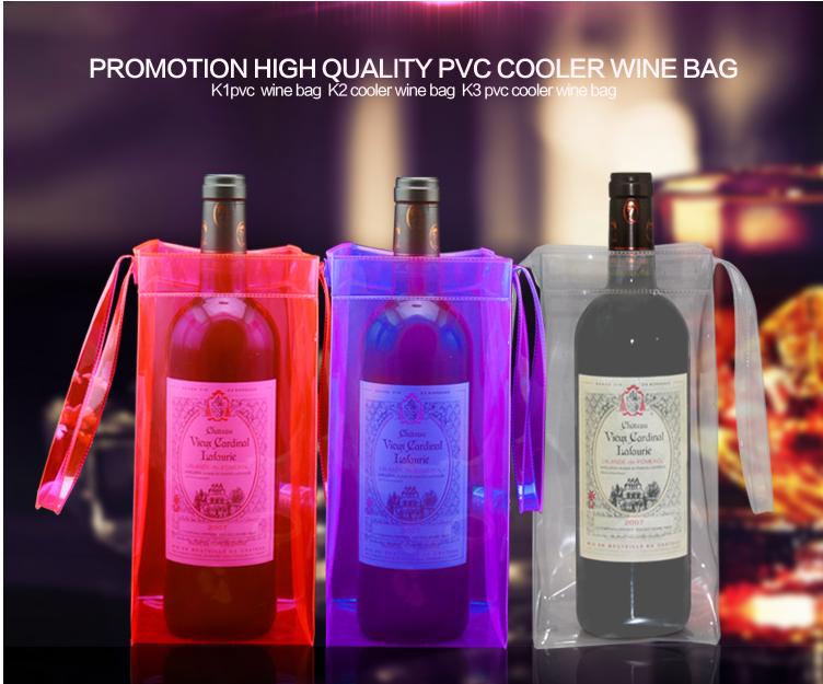 alibabaの最高の販売の昇進のための高品質pvcクーラーワイン工場卸売袋仕入れ・メーカー・工場