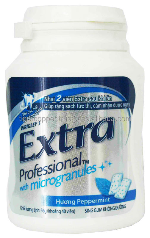 EXTRA XYLITOL PEPPERMINT GUM JAR 56G/WRIGLEYS CHEWING GUM/SUGAR FREE XYLITOL GUM
