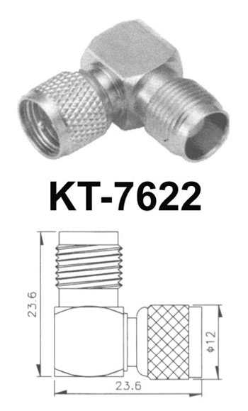 (kt- 7622) 直角ミニuhfオスtncメスrf同軸コネクタ仕入れ・メーカー・工場