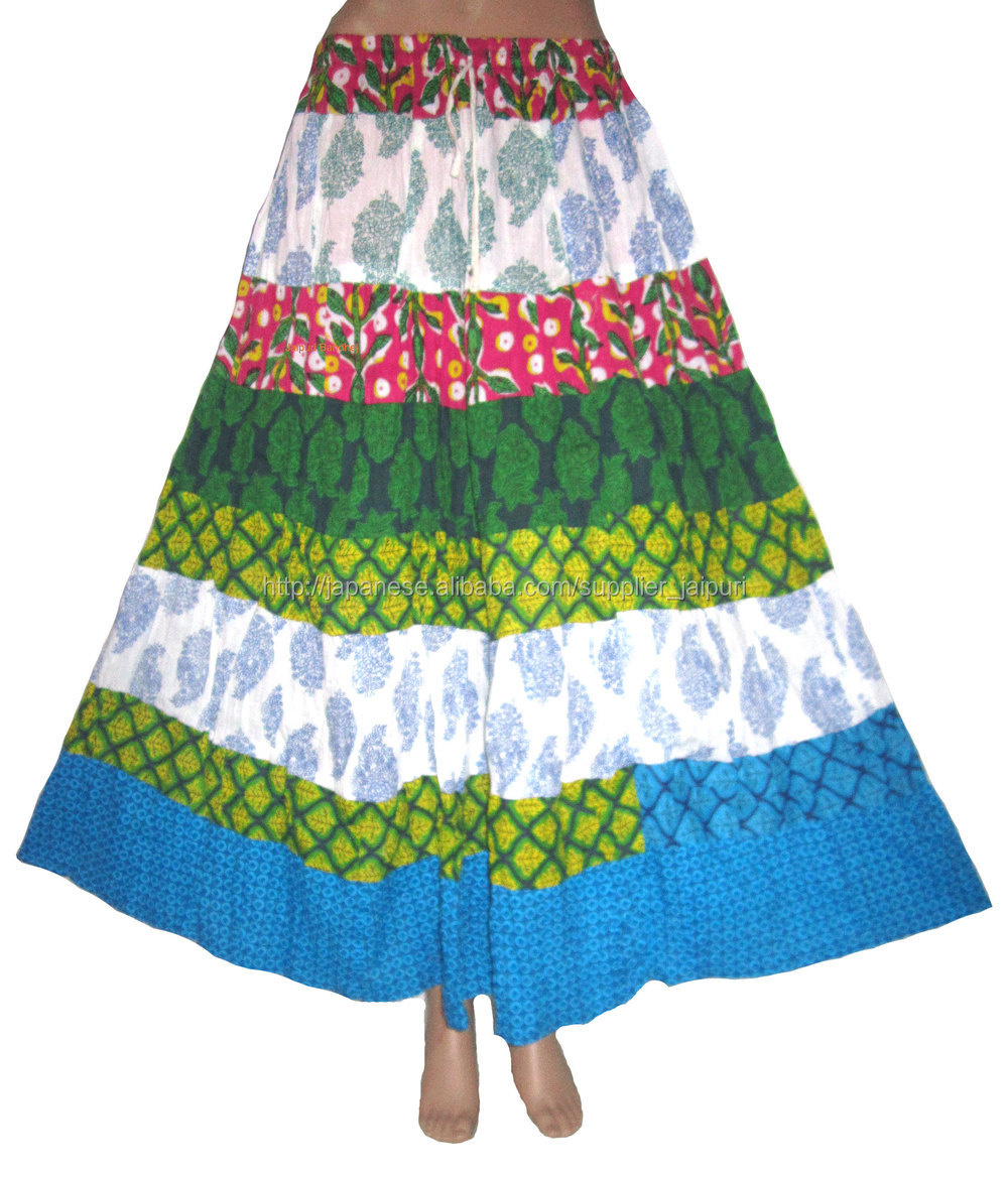 スタイリッシュな女の子のホットインドスカートを長いスカートを身に着けている女の子問屋・仕入れ・卸・卸売り
