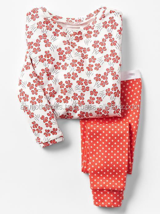 花の印刷された女の子パジャマのセット仕入れ・メーカー・工場